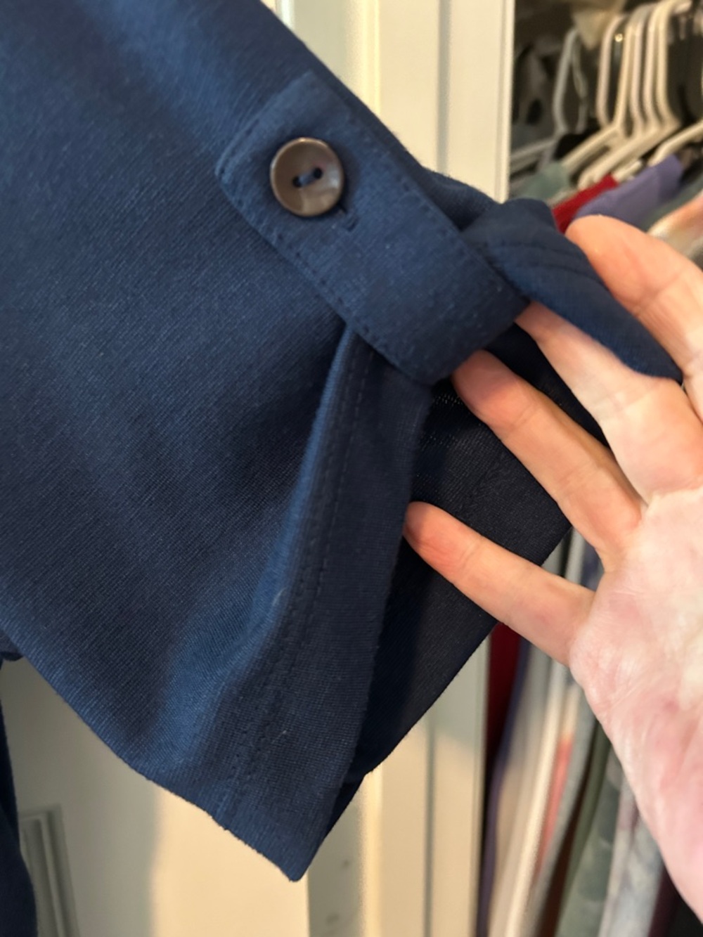 Susan Graver Navy Blue Midi Dress - Picture 2 of 3